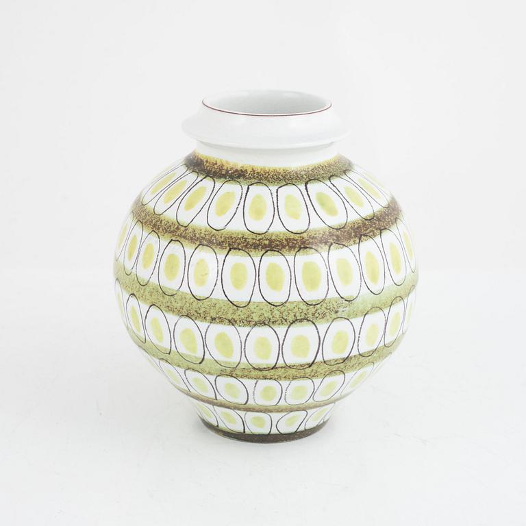 Stig Lindberg, vase, faience, Gustavsberg studio.