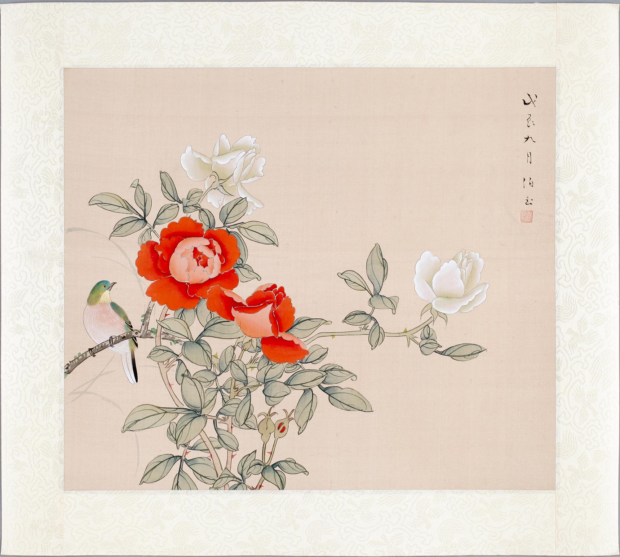 OKÄND KONSTNÄR, sidenmålningar, 10 st, Kina, sent 1900-tal.