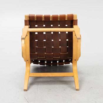 Bruno Mathsson, a beech wood  'Eva' easy chair from Firma Karl Mathsson 1971.