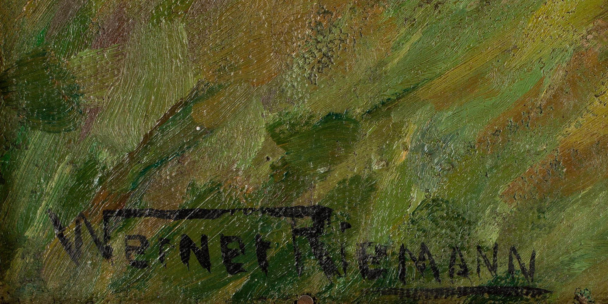 WERNER RIEMANN, olja på duk, sign.