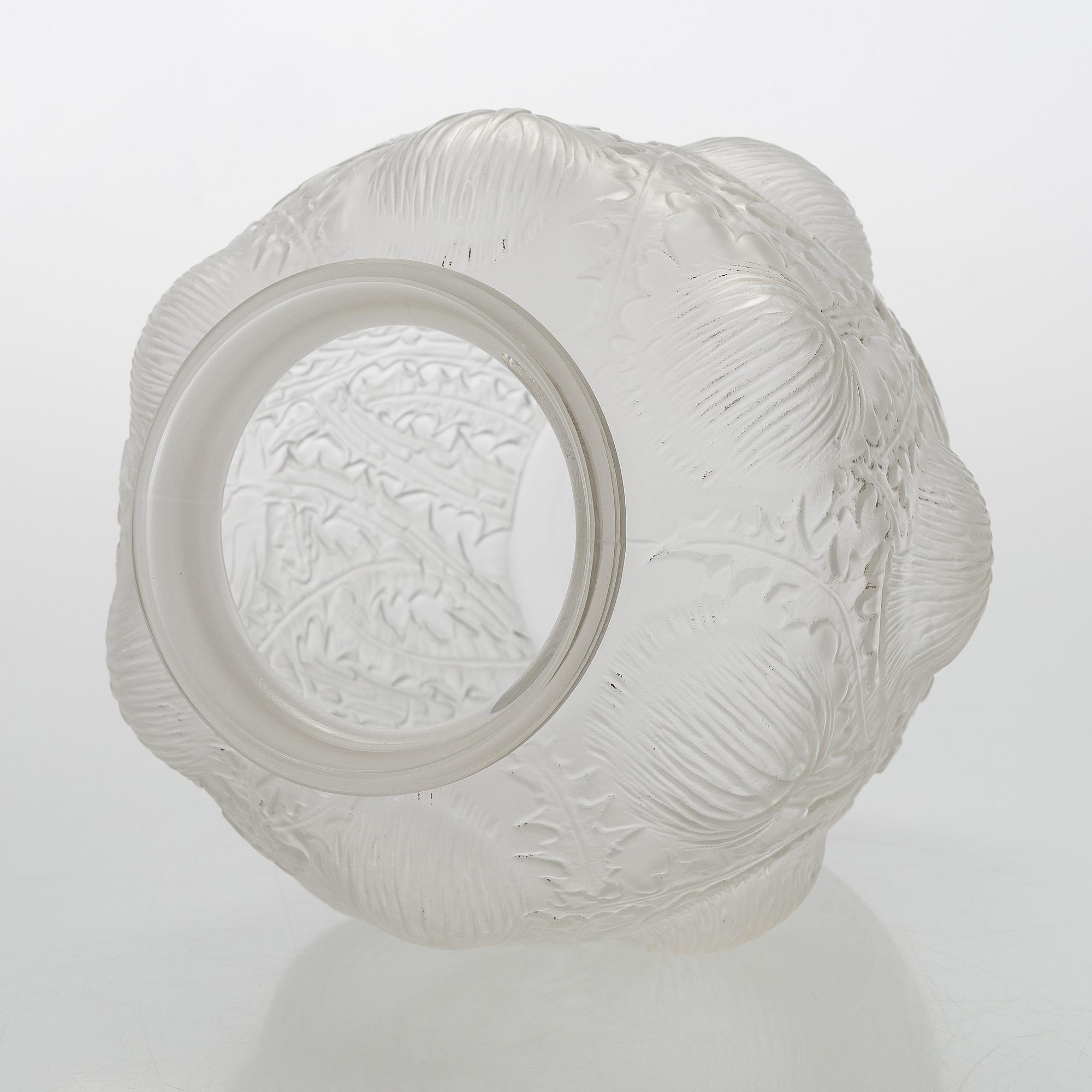 René Lalique, a 'Domrémy' glass vase, 1926.