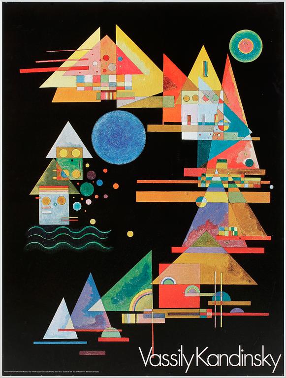 WASSILY KANDINSKY, utställningsaffisch.