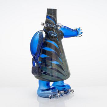 Björn Weckström, glasskulptur/ vas, signerad Björn Weckström Nuutajärvi Notsjö. 1970-tal.