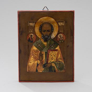 ICON, tempera on wood panel, Russia late 19th century.