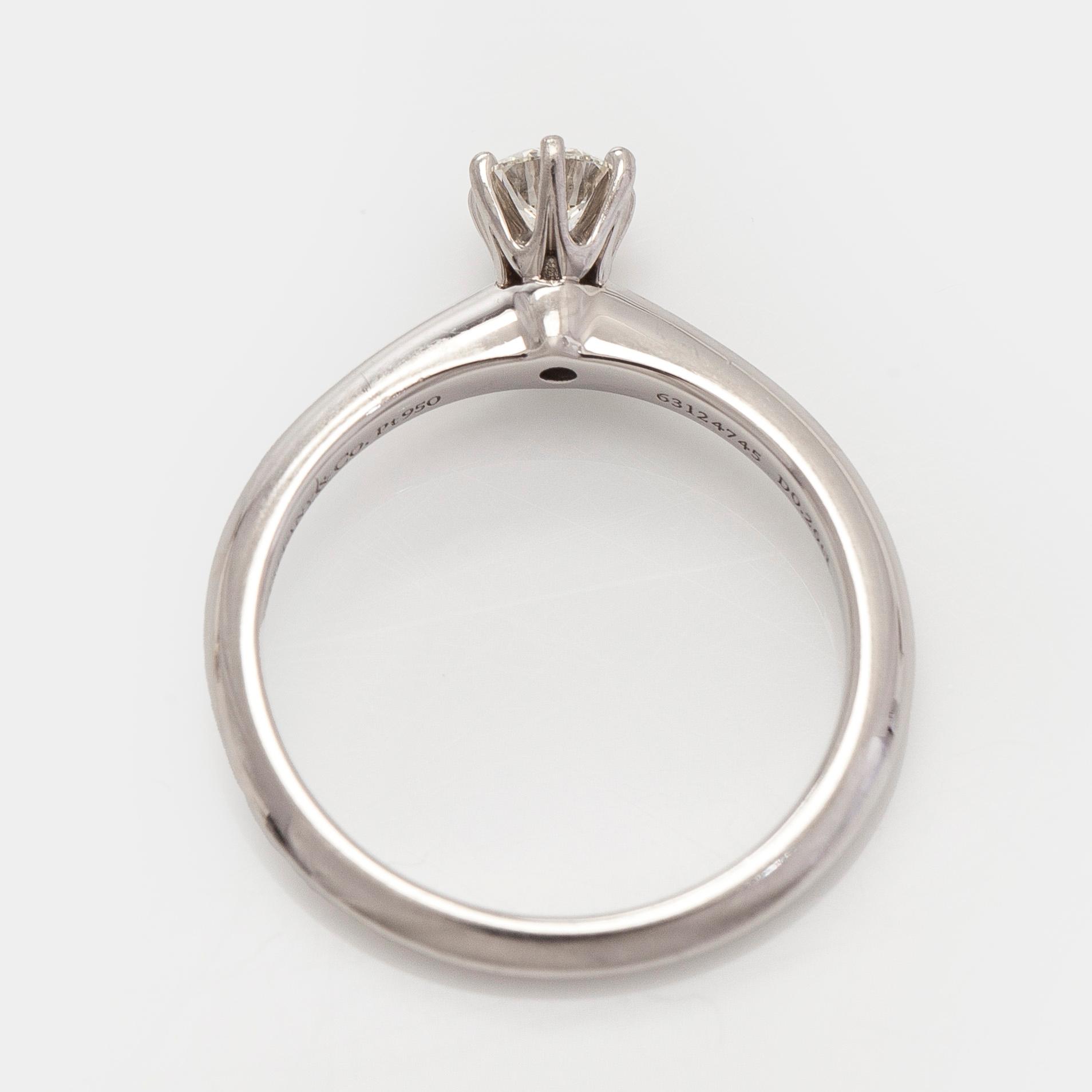 Tiffany & Co, ring, platinum and a brilliant-cut diamond.