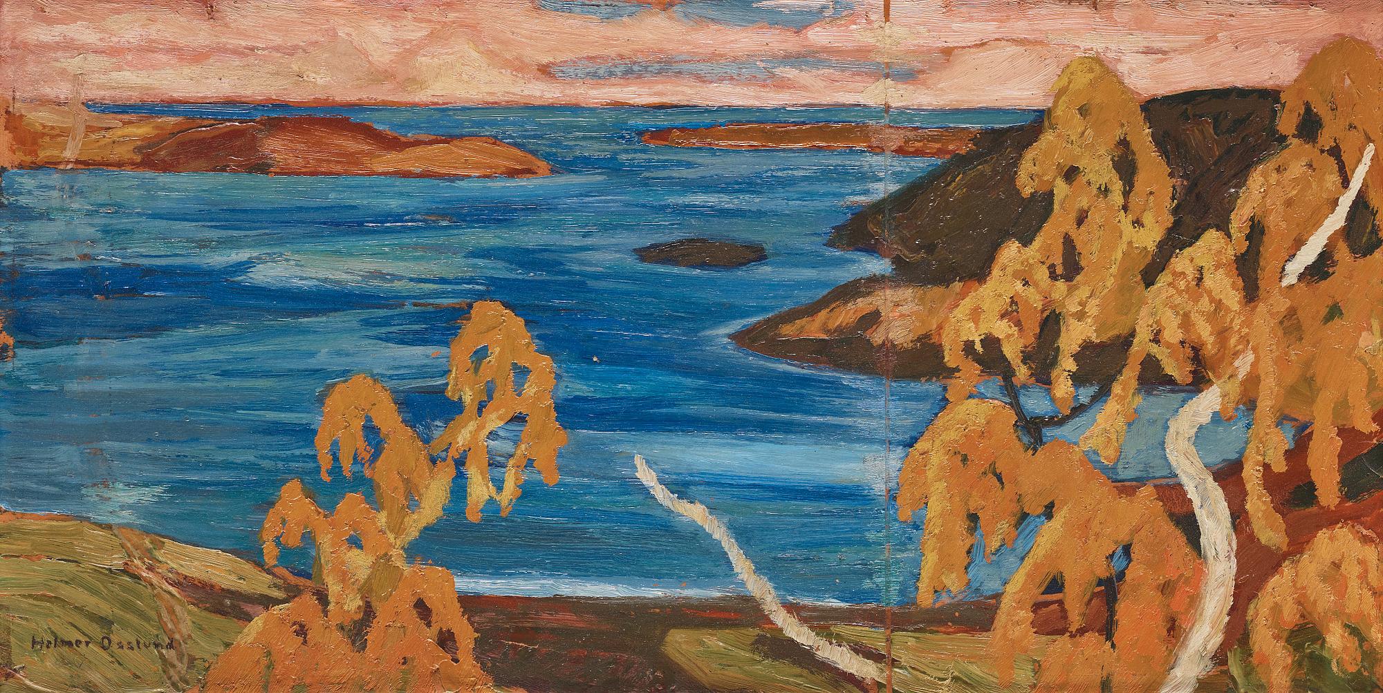 Helmer Osslund, "Utsikt från Skuleberget" (View from the Skule mountain, landscape from the northeast of Sweden).