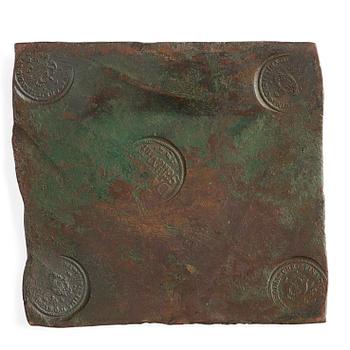 632. A Swedish copper plate, 1 Daler Silvermynt, Drottning Kristina, 1652.