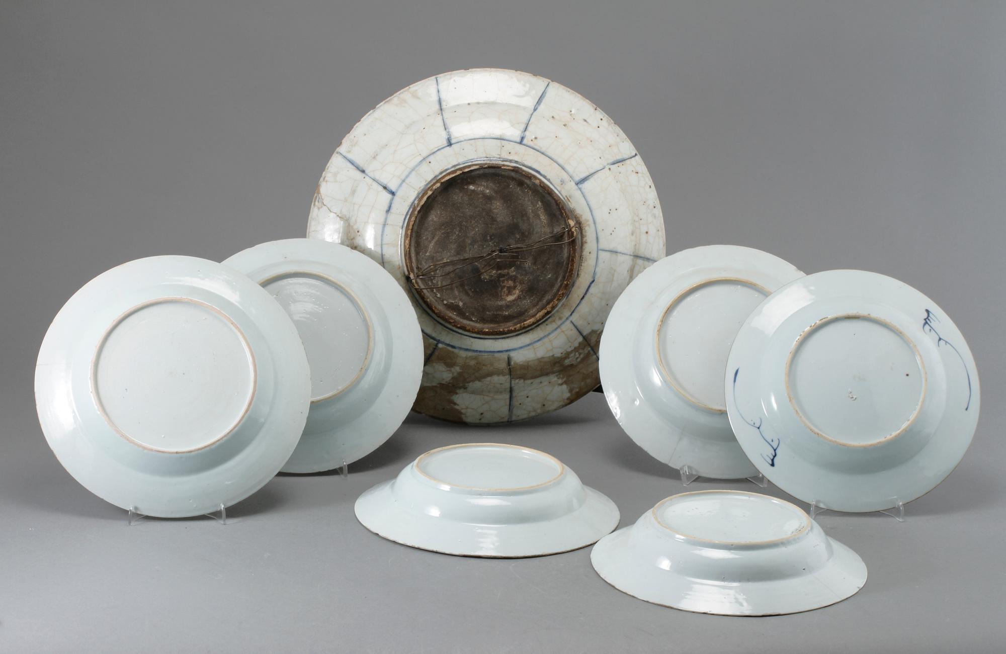 PARTI PORSLIN, 7 delar, mestadels Kina 1700-tal samt 1900-tal.