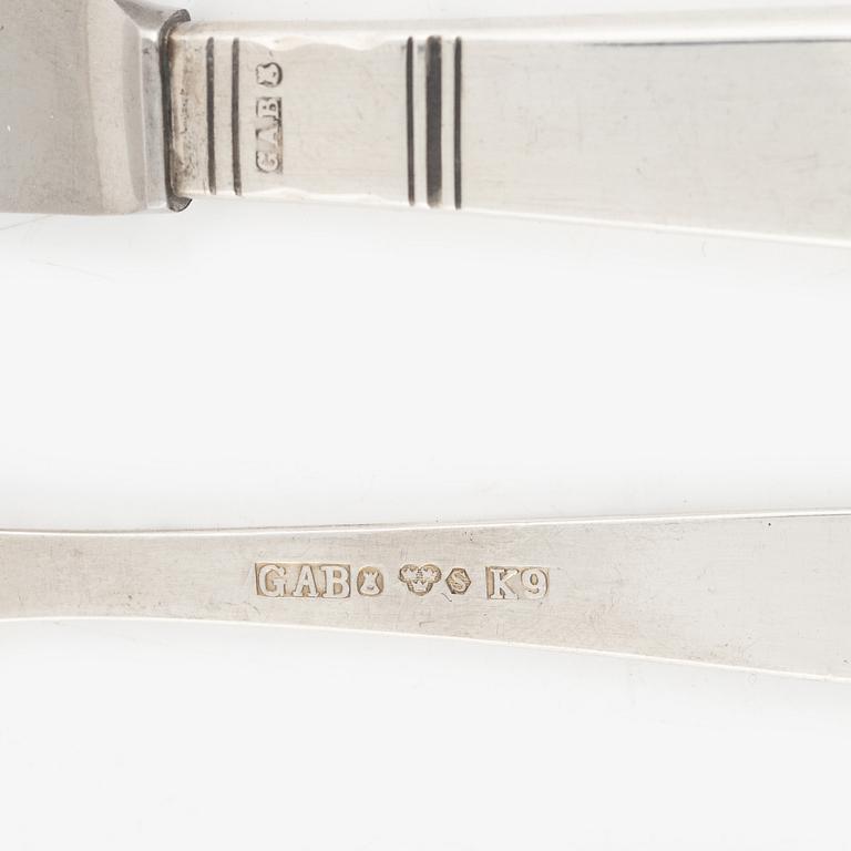 Jacob Ängman, a 'Rosenholm' silver sandwich cutlery, GAB, some Stockholm 1951  (24 pcs).