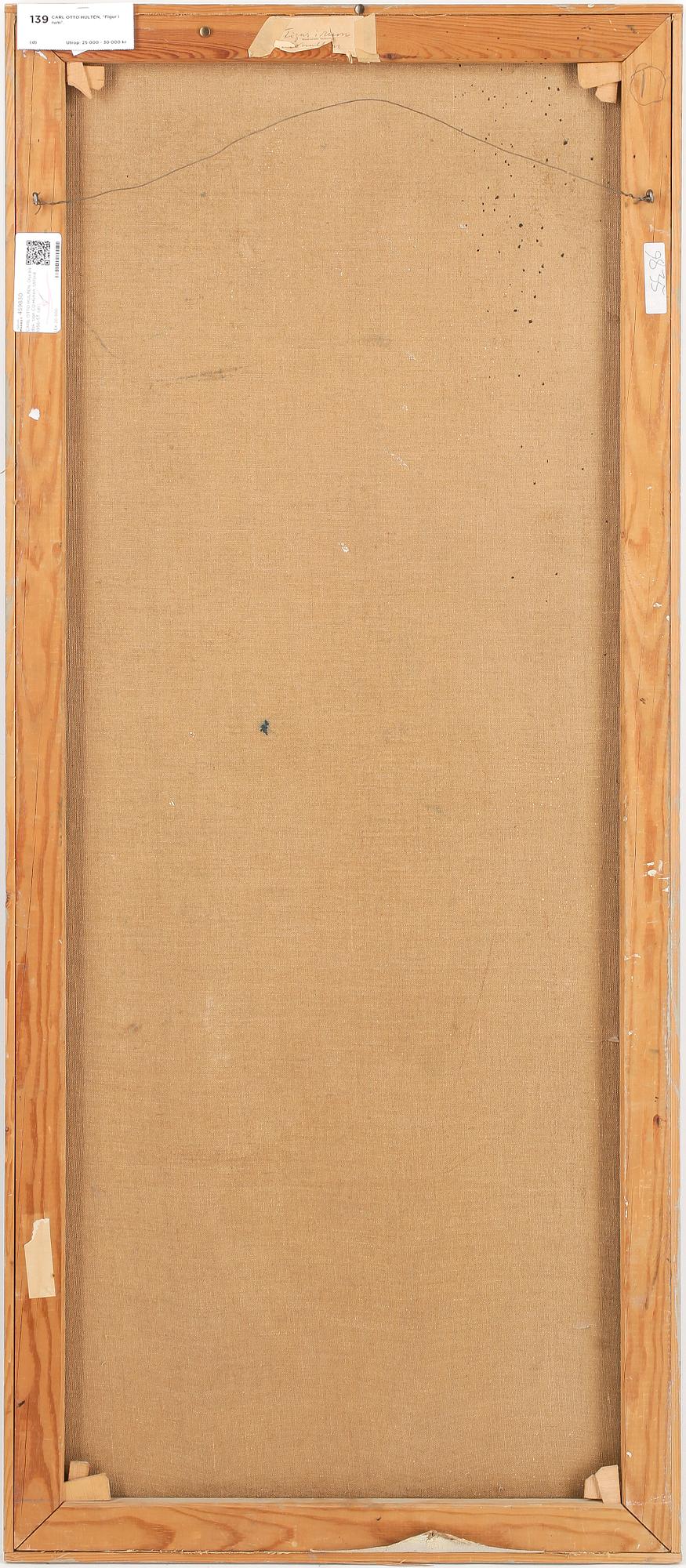 CARL OTTO HULTÉN, Olja på duk, sign CO Hultén. Utförd 1956-57.