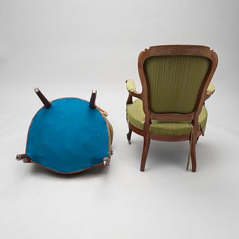 NOJATUOLIPARI, rokokootyyliset, 1800-luvun puoliväli.