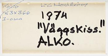 LARS-GUNNAR NORDSTRÖM, tempera på papppannå, signerad och daterad 1974 a tergo.