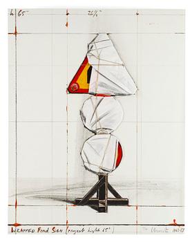 166. Christo & Jeanne-Claude, "Wrapped road sign, project light 65".