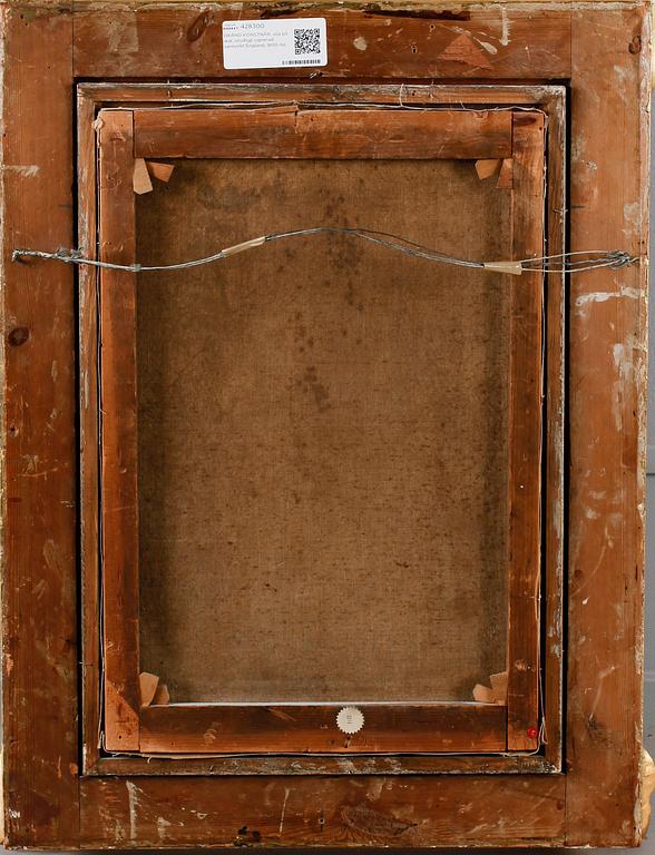 OKÄND KONSTNÄR, olja på duk, otydligt signerad, sannolikt England, 1800-tal.