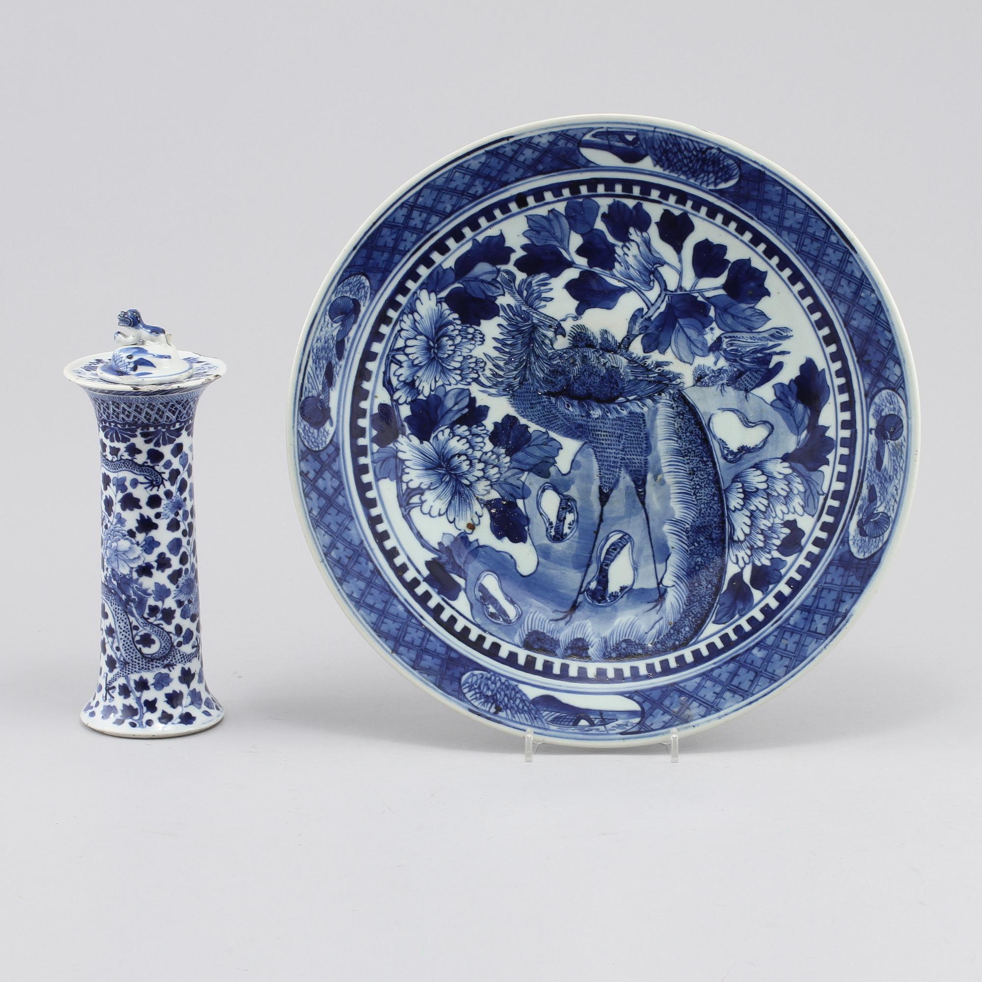 PARTI PORSLIN, 2 delar, Kina, 1800/1900-tal.