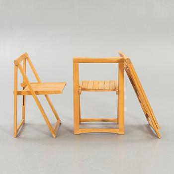 Aldo Jacober, 6 folding chairs for Bazzani, Italy 1970s.