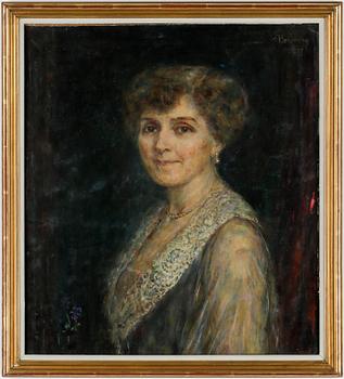 Mina (Vilhelmina) Carlsson-Bredberg · VILHELMINA (MINA) CARLSON BREDBERG, olja på duk, Signerad o daterad 1927.