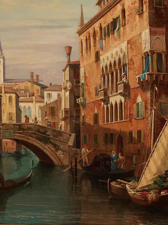 Gustaf Wilhelm Palm, ”Vue af Canale e Palazzo Osmarino i Venedig".