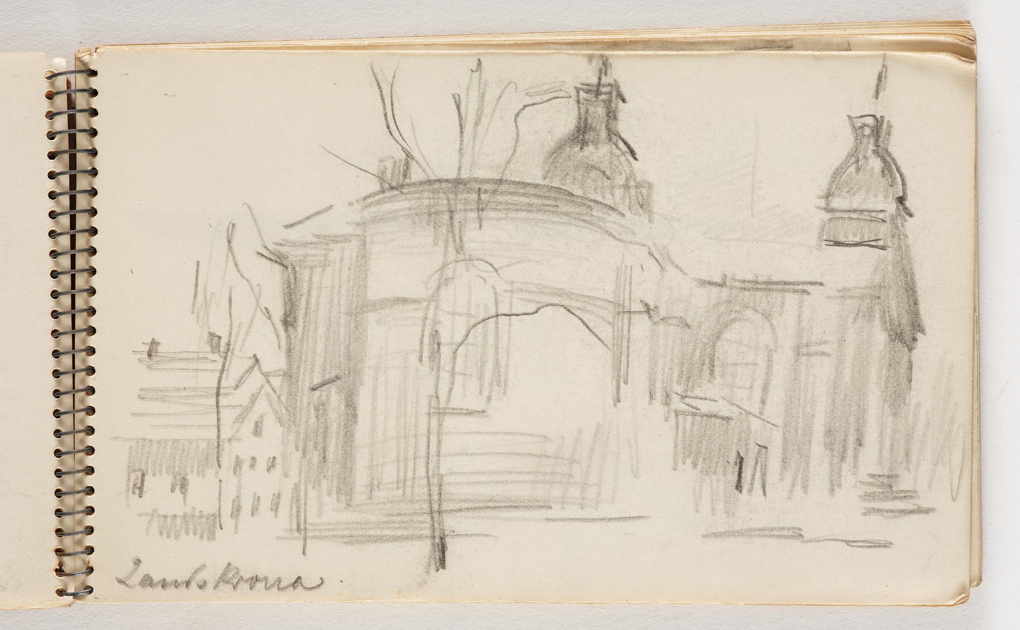 Lotte Laserstein, 10 små skissblock med teckningar.