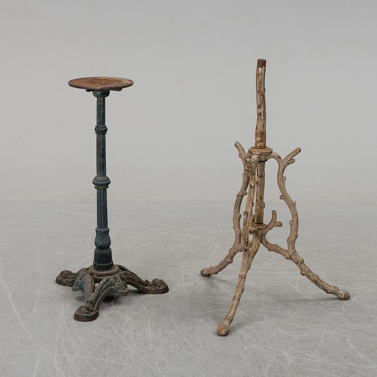 Cast iron stands, 20th century.