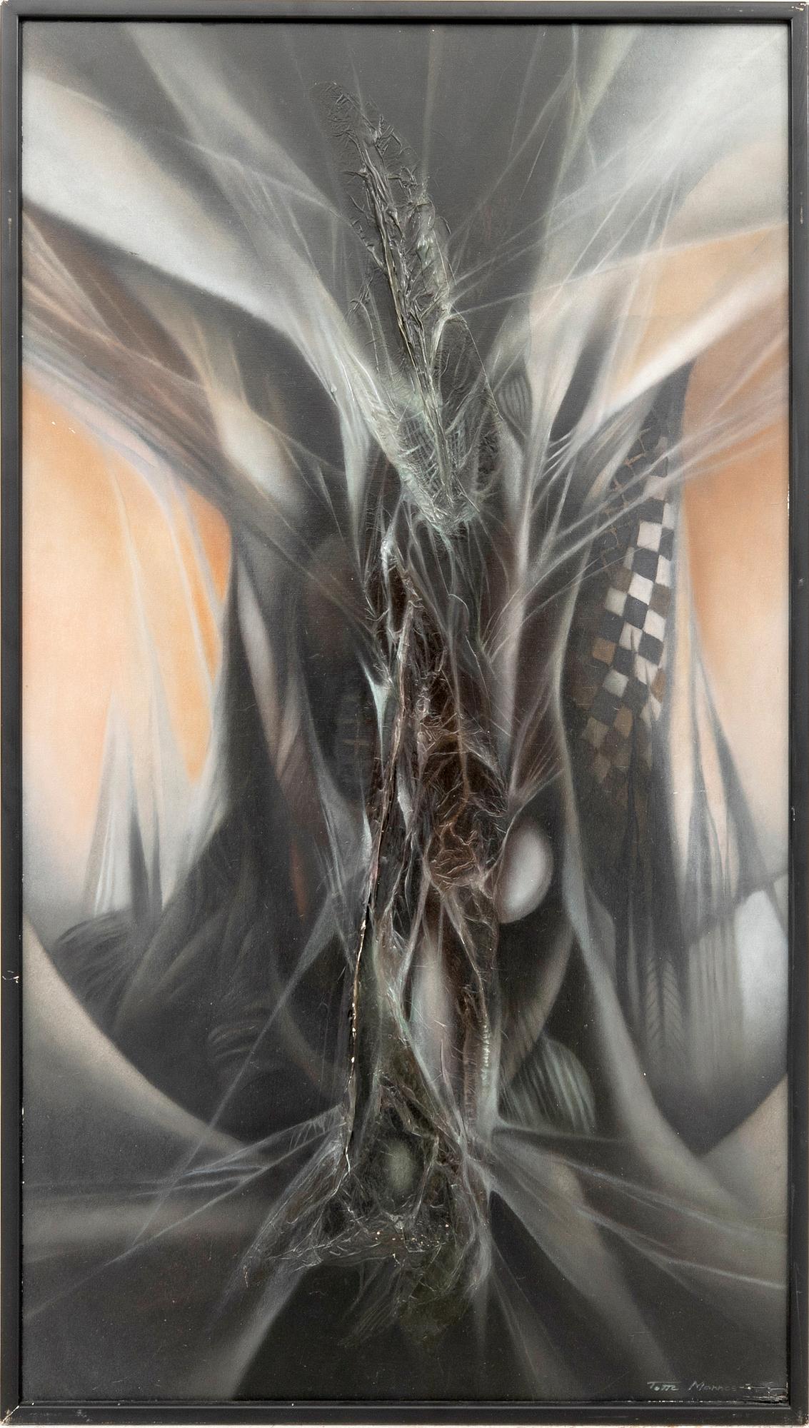 Totte Mannes, oil with relief on canvas, signed and dated 79.