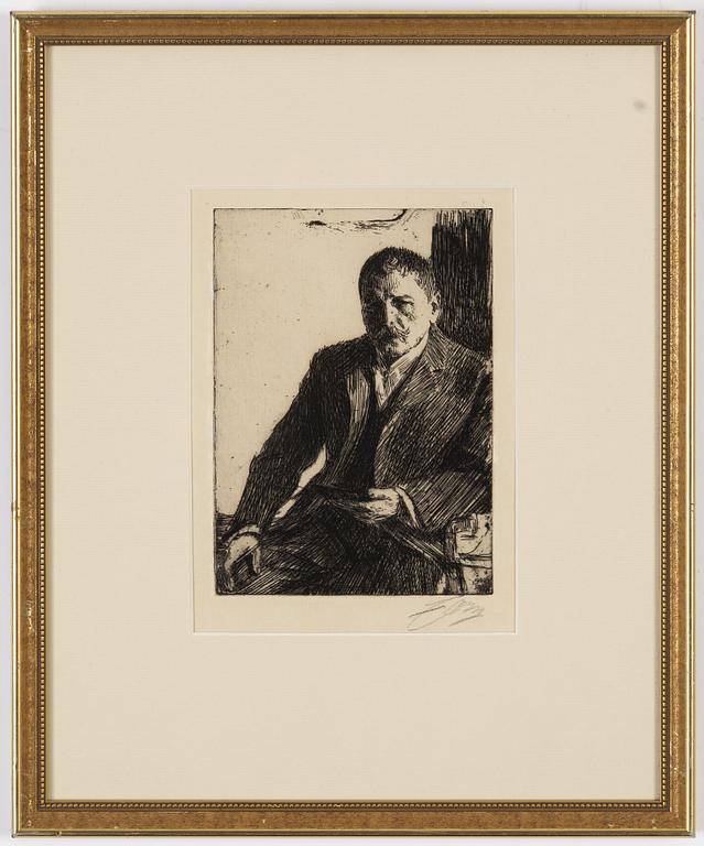 Anders Zorn, etching, 1904, signed in pencil.