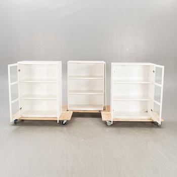 A set of three "Voice" display cabinets/book cases from Libro 21st century.