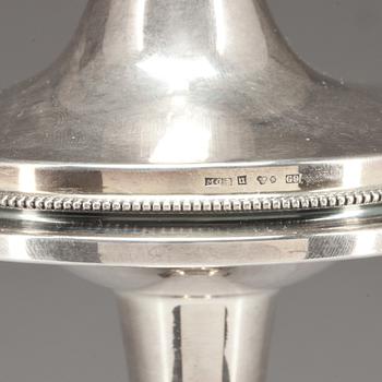 LJUSSTAKAR, ett par, silver, MGAB, Uppsala 1957.
