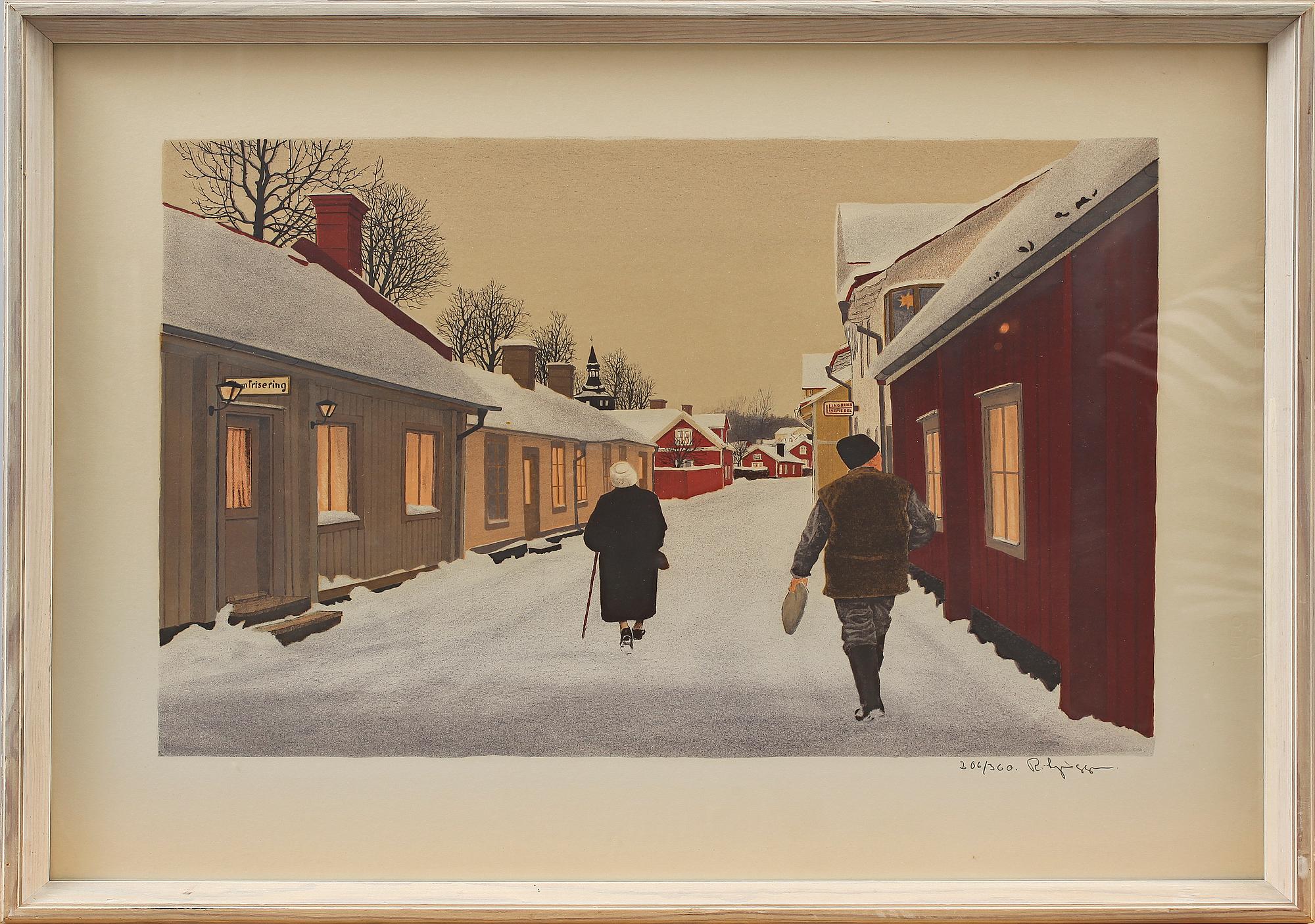 REINHOLD LJUNGGREN, färglitografi, sign samt nr 206/300.