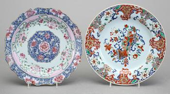 TALLRIKAR, 7 stycken. Porslin. Chien-Lung, Kina, 1736-1795.