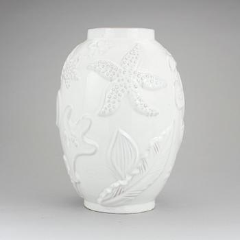 An earthenware vase designed by Anna-Lisa Thomson for Upsala-Ekeby.