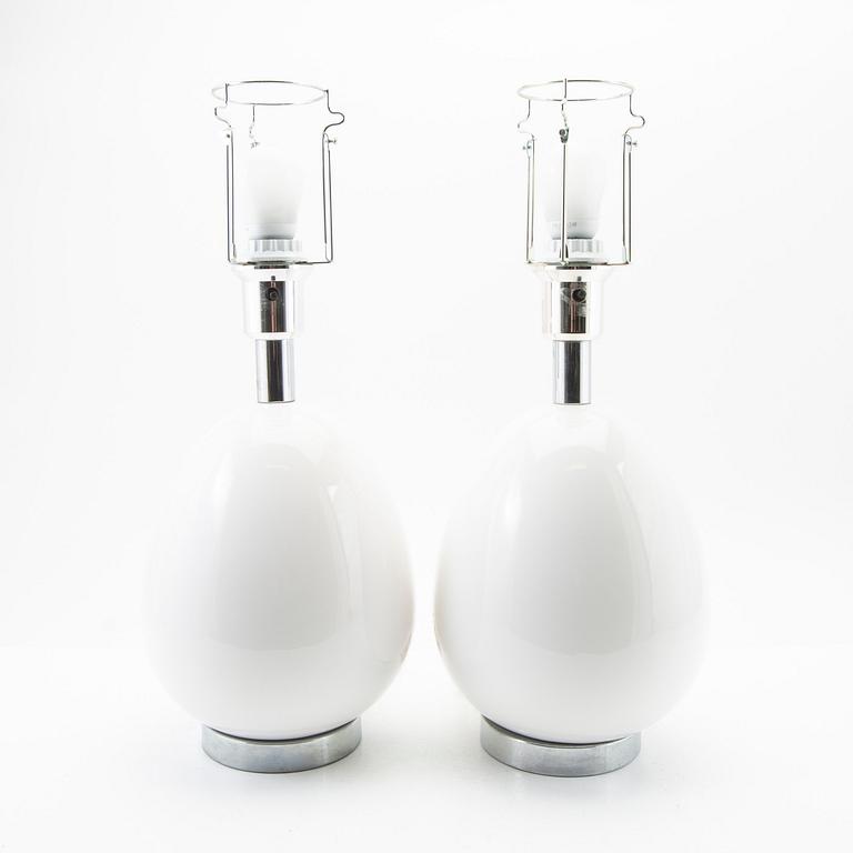 Bordslampor, ett par, modell "B-108", Bergboms, 1960/70-tal.