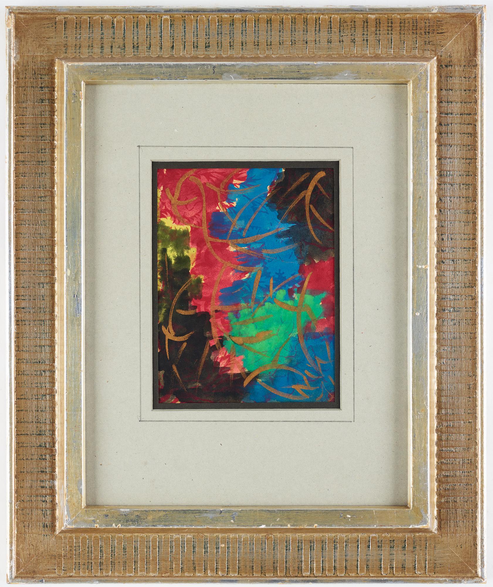 NELL WALDEN, mixed media on paper.