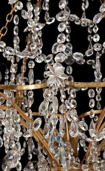 A North European circa 1800 eight-light chandelier.
