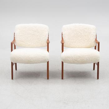 Inge Andersson, a pair of "Joel" armchairs, Bröderna Anderssons industrier, Sweden, 1950's.