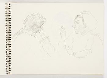 Lotte Laserstein, 4 skissböcker med blyertsteckningar.