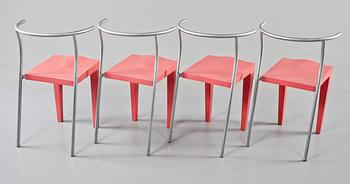 STOLAR, 4 st, "Dr Glob", Philippe Starck, Kartell, Italien, formgivna 1988.