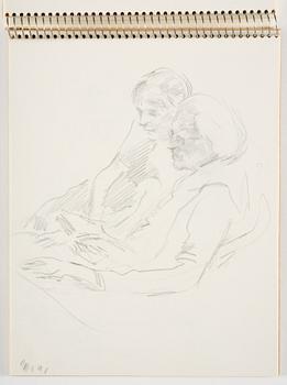 Lotte Laserstein, Sketchbook with approximately 42 drawings, of which 1 is signed.