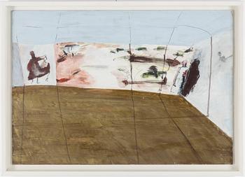 KAISA MELANTON, mixed media on panel, signed and dated -88.