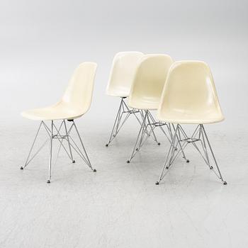 Charles & Ray Eames, Stolar, 4 st, "DSR Plastic Chair", Herman Miller & Vitra.