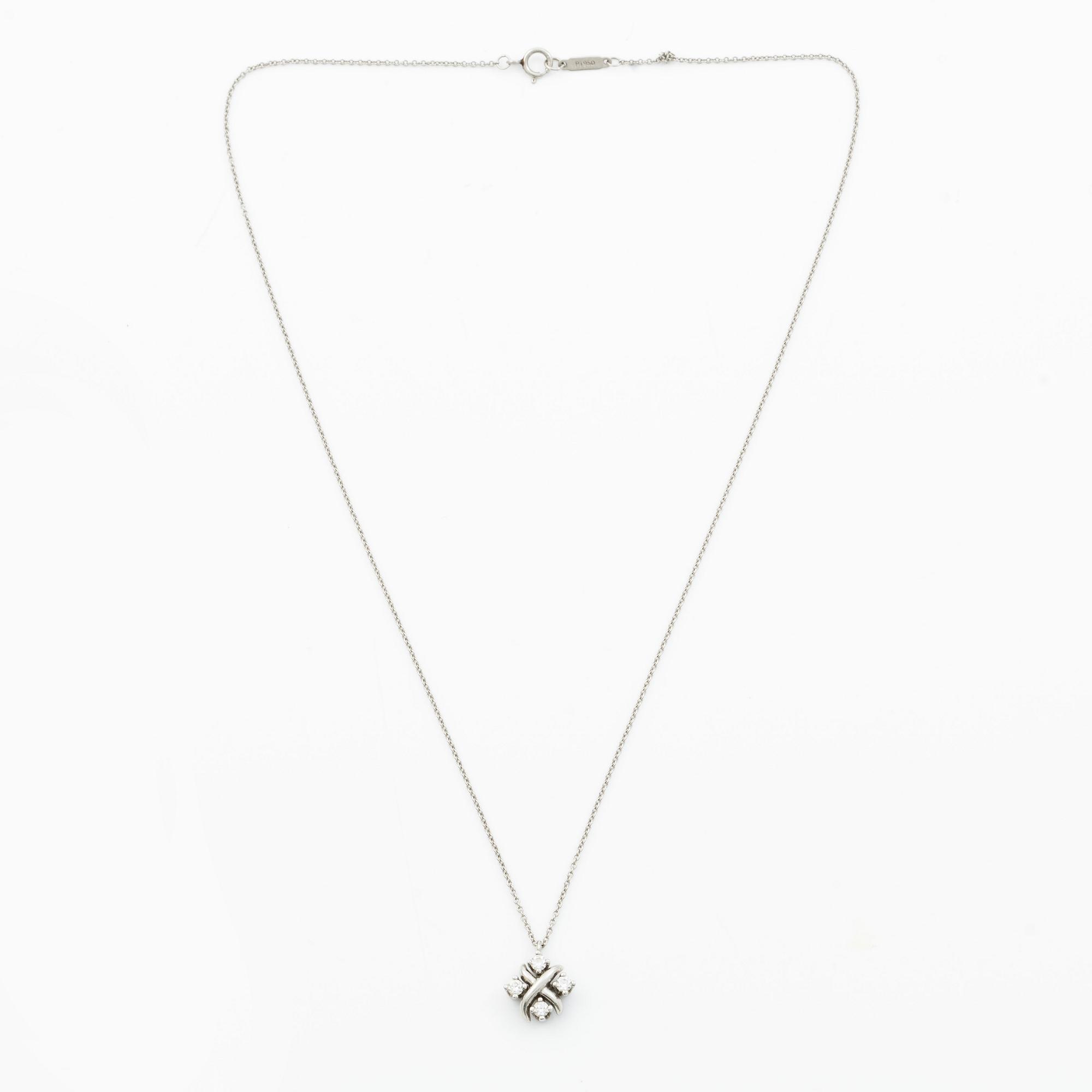 Tiffany & Co, "Lynn pendant", platinum with brilliant-cut diamonds.