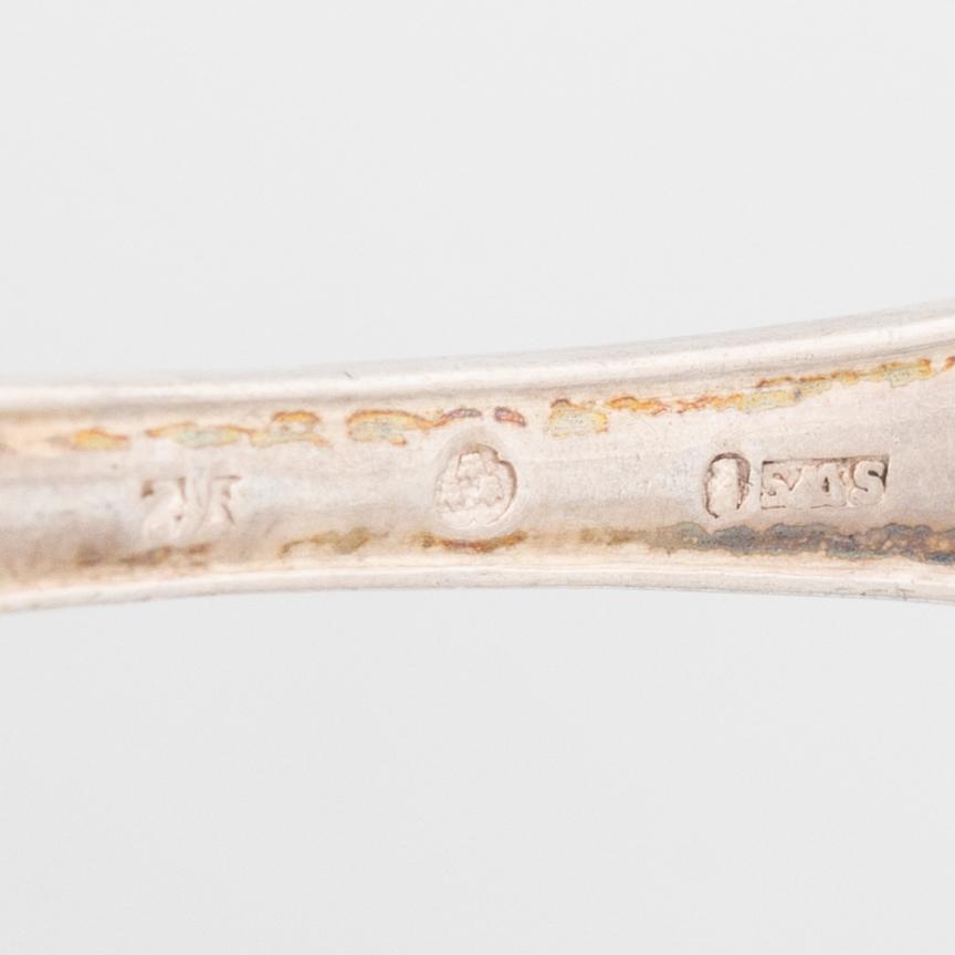 Spoons, 24 pieces, silver, Sweden, 18th–19th century.