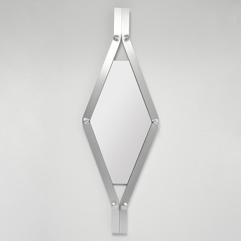 David Taylor, a unique wall mirror, "Aluminium Mirror", Studio Mellösaverken, Sweden, 2024.