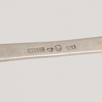 5+3 Swedish Silver Spoons, mid 19th century.