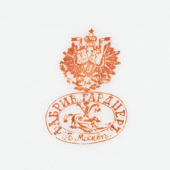 A Russian Gardner coffee service, 19th century.