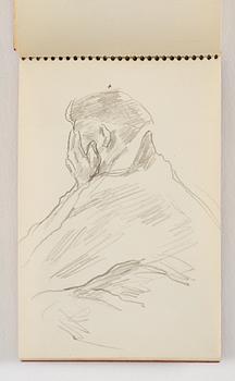 Lotte Laserstein, 10 små skissblock med teckningar.