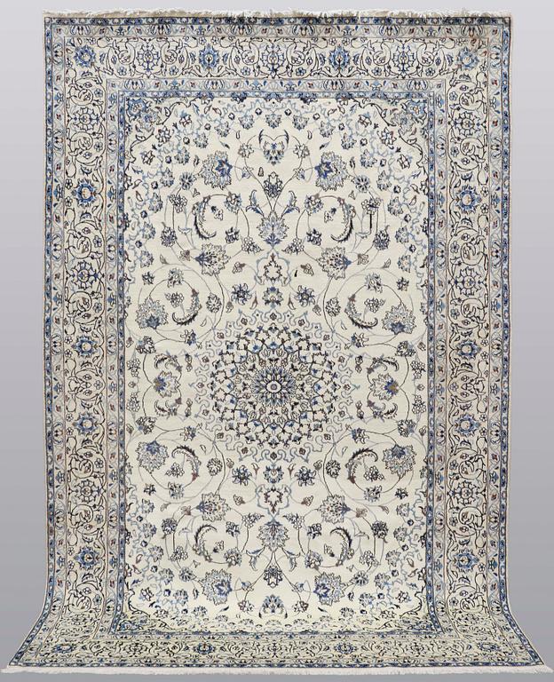 Matta, Nain part silk, sk 9LAA, ca 500,000 knutar/kvm, 296 x 191 cm.