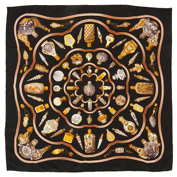 533. HERMÈS, a silk scarf, "Qu'importe le flacon".