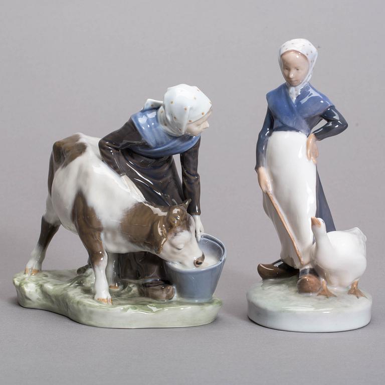 FIGURINER, 2 st, porslin, design Christian Thomsen,  Royal Copenhagen.