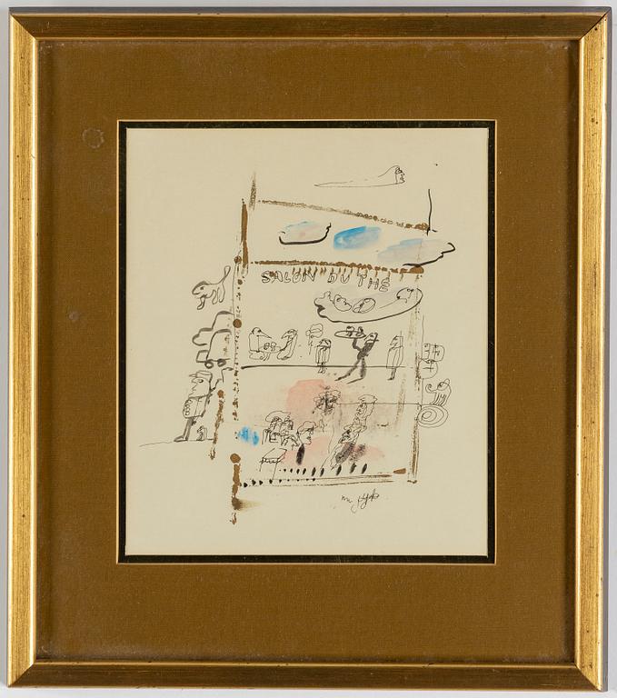 Madeleine Pyk, mixed media, signed.